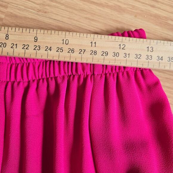 90s Y2K Scassi Pink Petal Hem Midi Skirt L Rhinestone Embroidered Fairy Festival - Picture 9 of 10